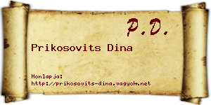 Prikosovits Dina névjegykártya